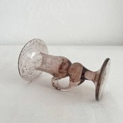 Bougeoir en verre soufflé bullé Biot vintage