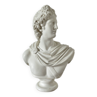 Plaster bust "apollo" 52cm. early 20th century