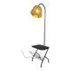 Floor lamp with magazine rack and shelf 50's