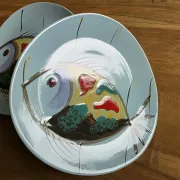 Assiettes plates Mid Century