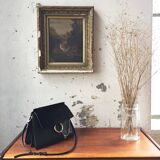 Old 19th century waterfall canvas