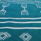 Handmade blue and white kilim rug in pure wool 110x60