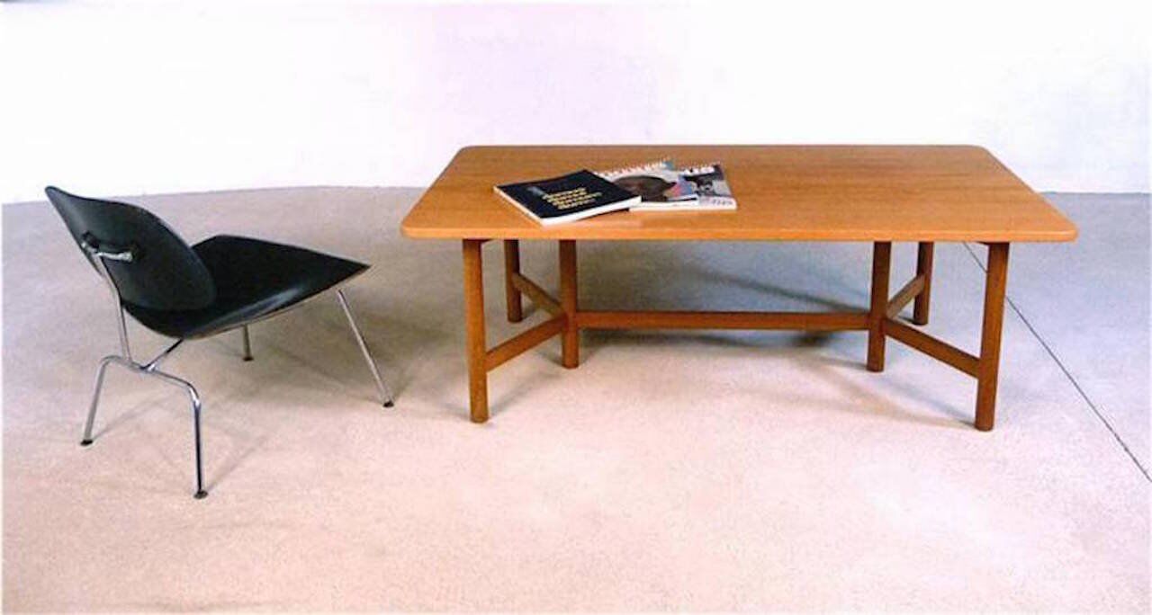 Large Scandinavian modern teak coffee table from Rasmus Solberg, 1960s