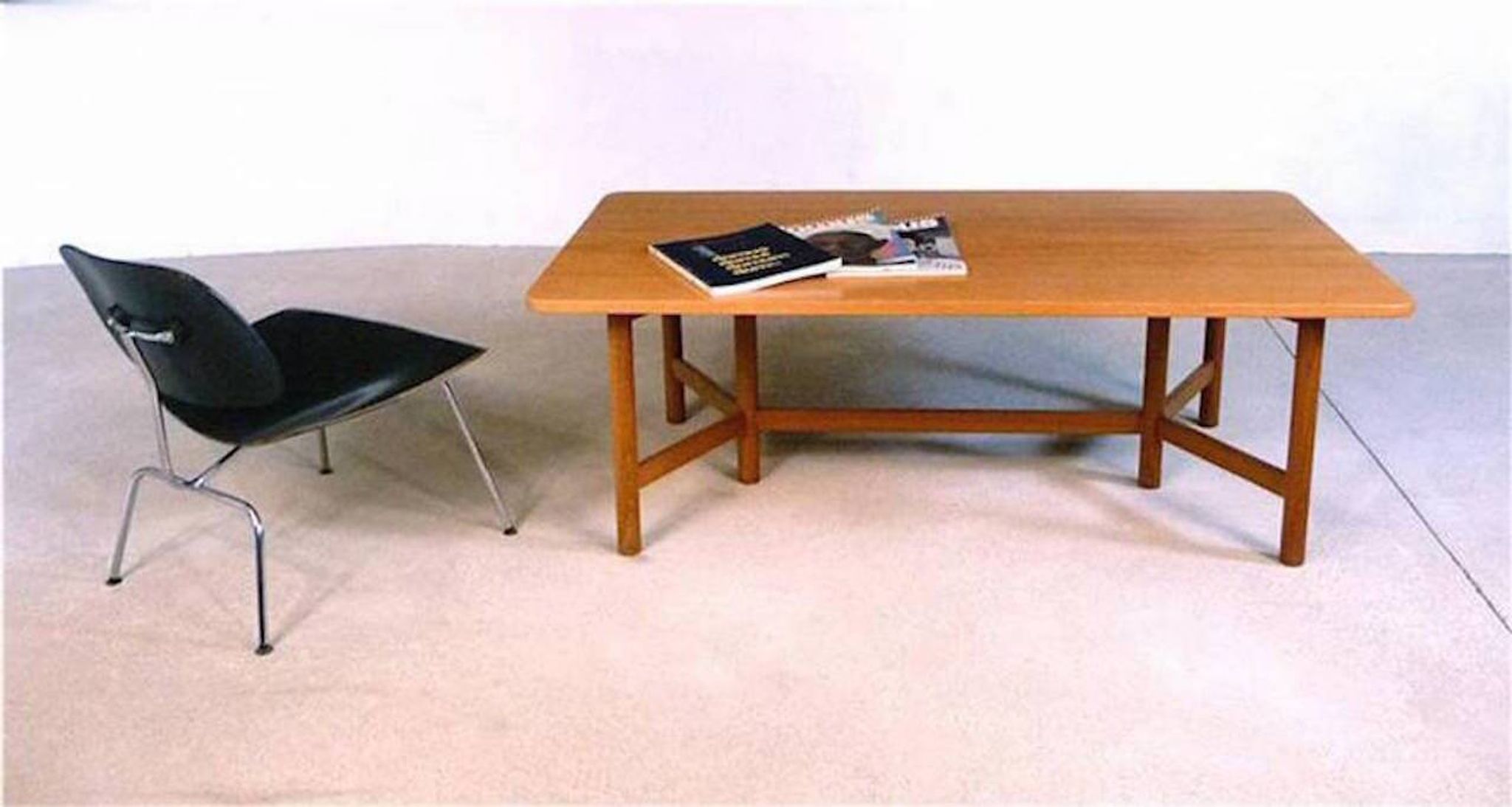 Large Scandinavian modern teak coffee table from Rasmus Solberg, 1960s