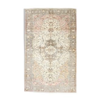 5x8 classic beige rustic vintage rug, 262x163cm