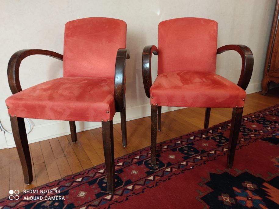 Pair of 50s bridge armchairs