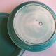 Set of 8 modernist plates in turquoise earthenware 1950 Villeroy and Boch