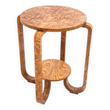 Table ronde Art Déco, Pologne, années 1950