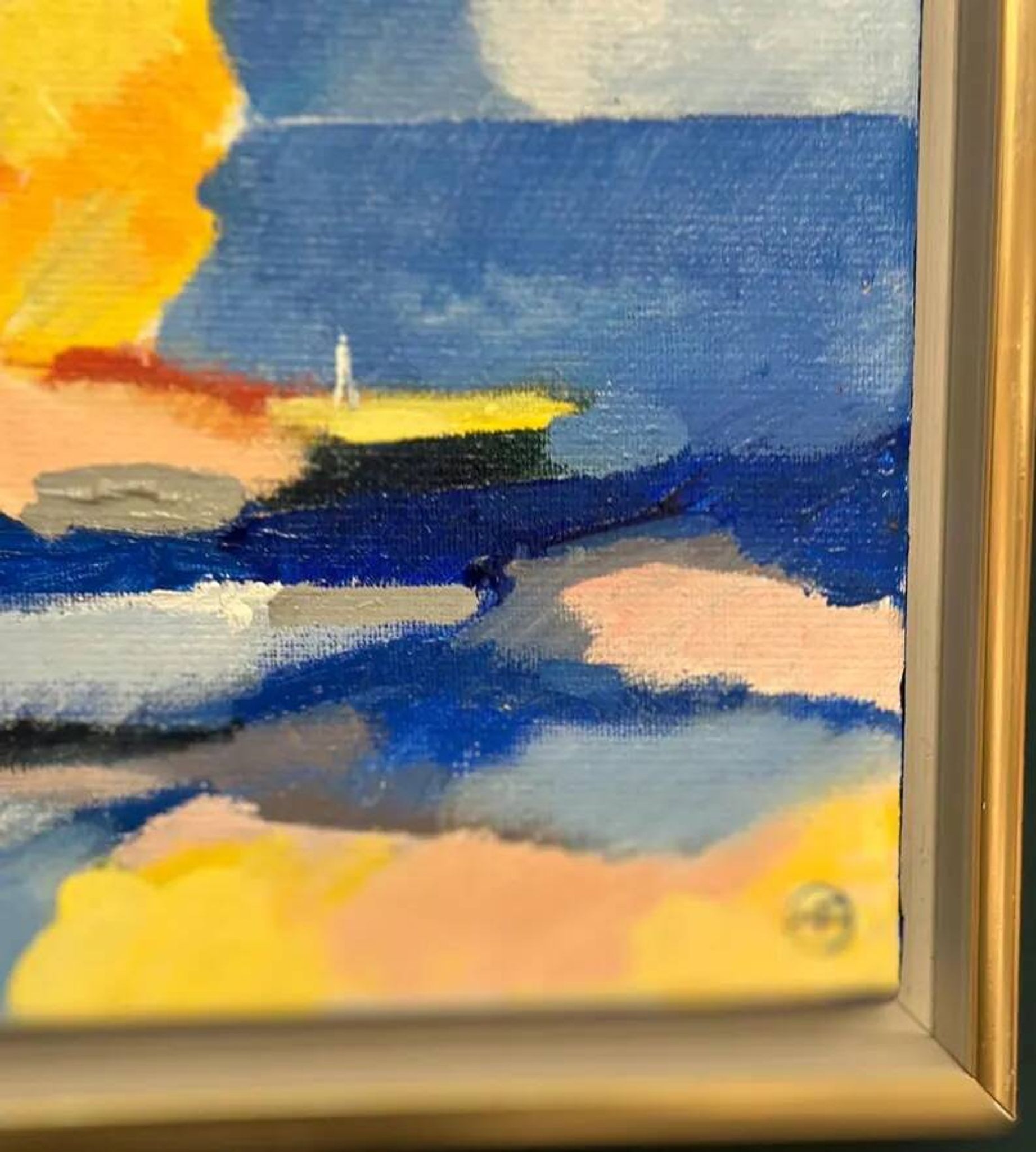 Original Swedish Oil on Canvas – “The Wandering Poet” by Anita Fröding – Signed – Vintage and Framed – 39 × 31 cm (15.4" × 12.2")