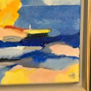 Original Swedish Oil on Canvas – “The Wandering Poet” by Anita Fröding – Signed – Vintage and Framed – 39 × 31 cm (15.4" × 12.2")