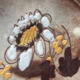 2 small Vallauris plates signed by Fonck and Mateo.