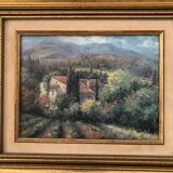 Peinture 1/4 (reproduction) dans superbe cadre doré, Vintage, France
