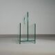 Porte-revues / verre / années 1980