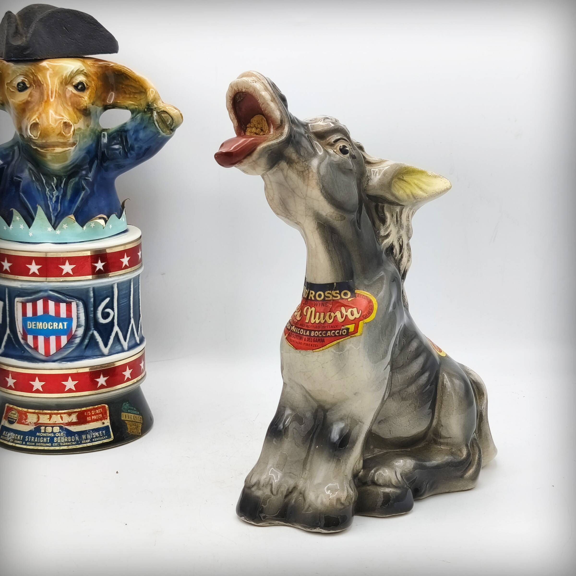 Bouteille zoomorphe âne en céramique par Casa Nuova Boccaccio, Italie, 1960