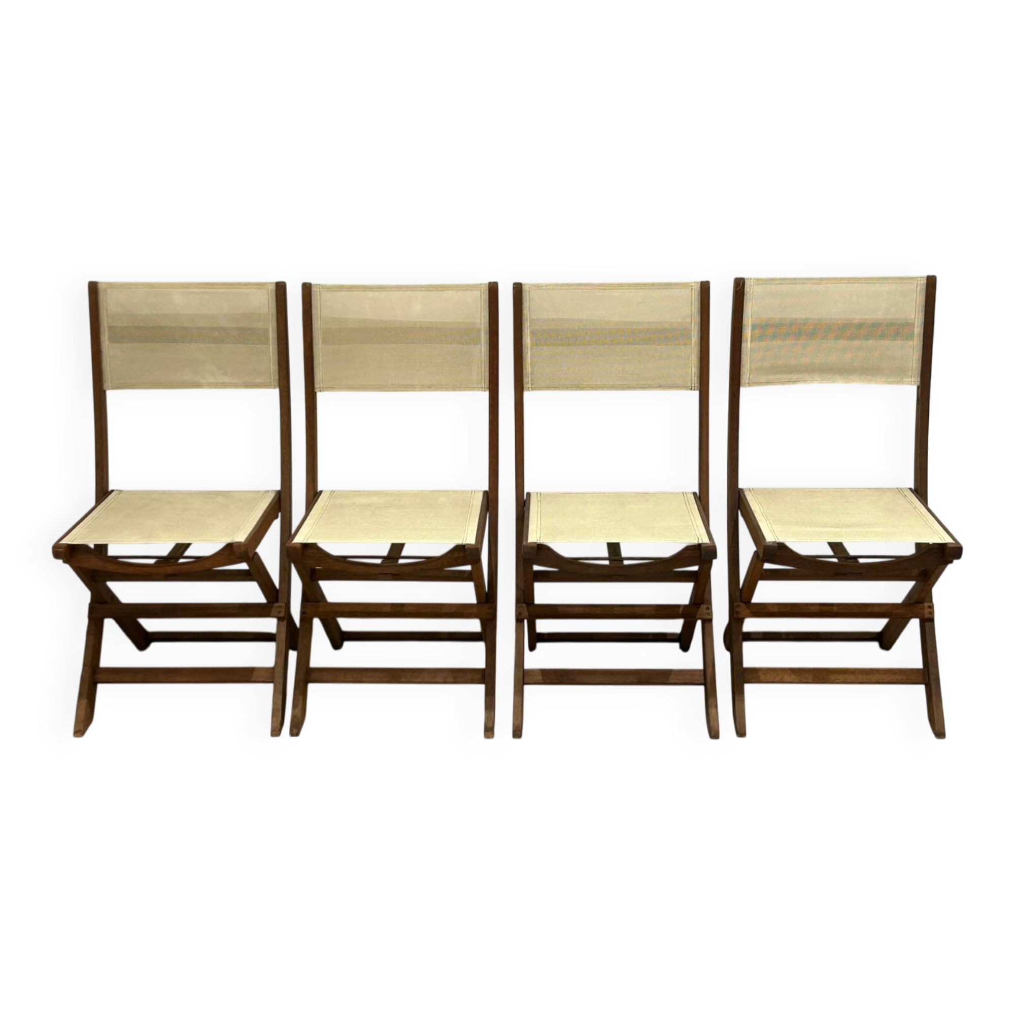 Set of 4 folding garden chairs