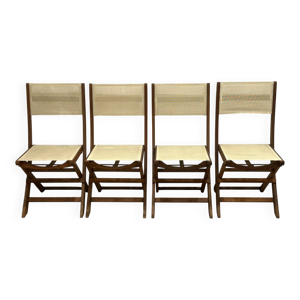 Lot 4 chaises jardin - pliantes