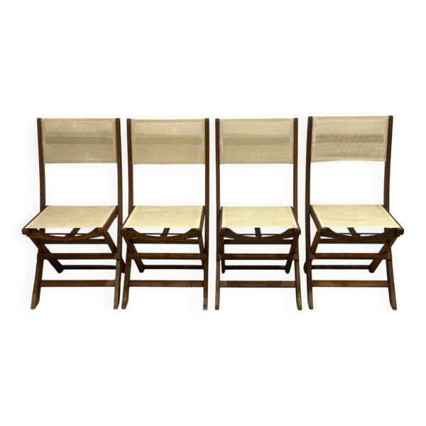 Lot de 4 chaises de jardin pliantes