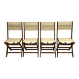 Set of 4 folding garden chairs