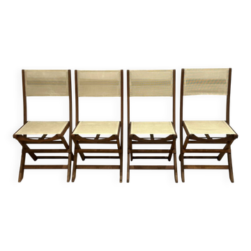 Set of 4 folding garden chairs