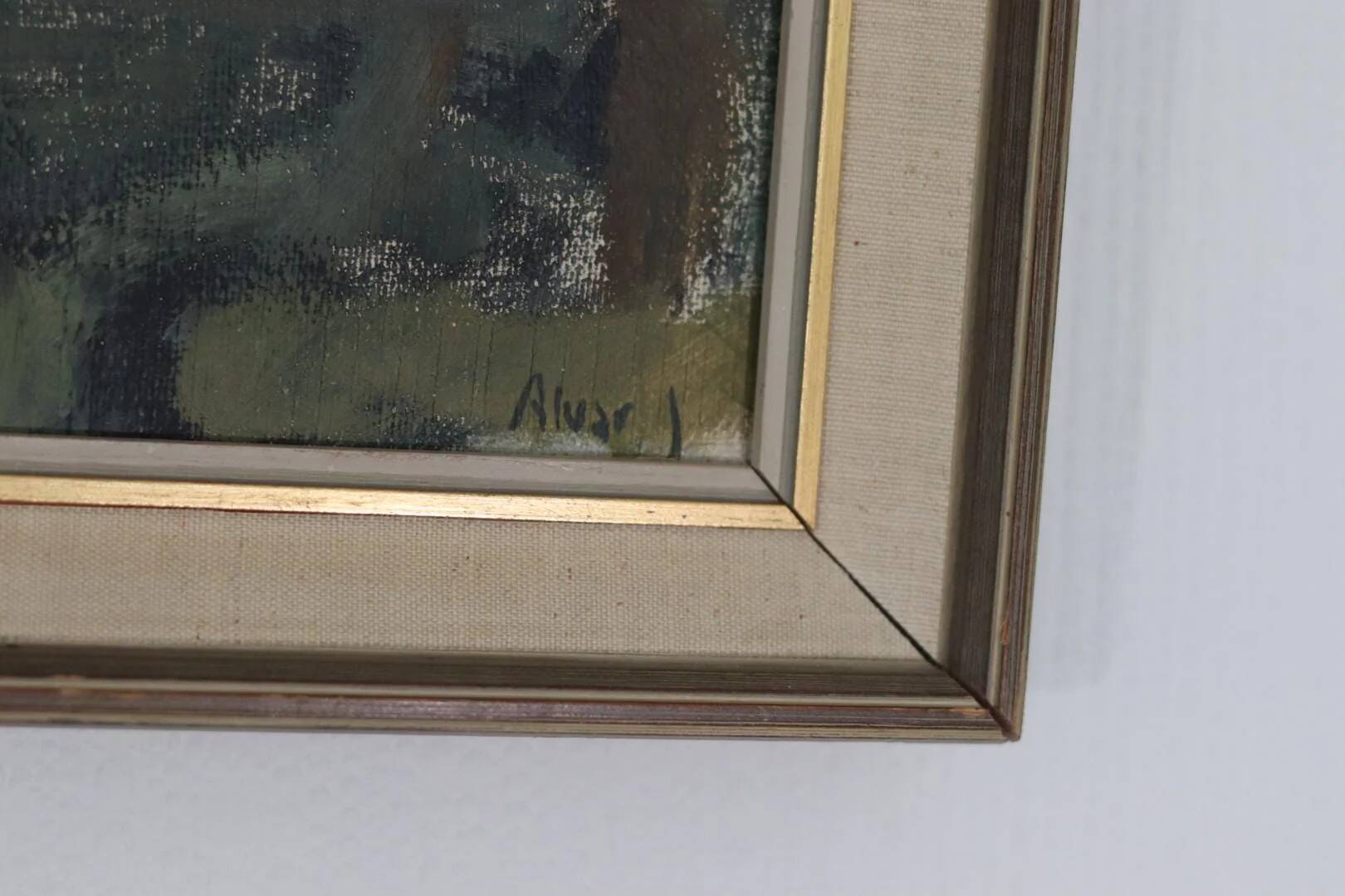 Swedish Oil on Canvas – "Obscured by Trees" by Alvar Jansson