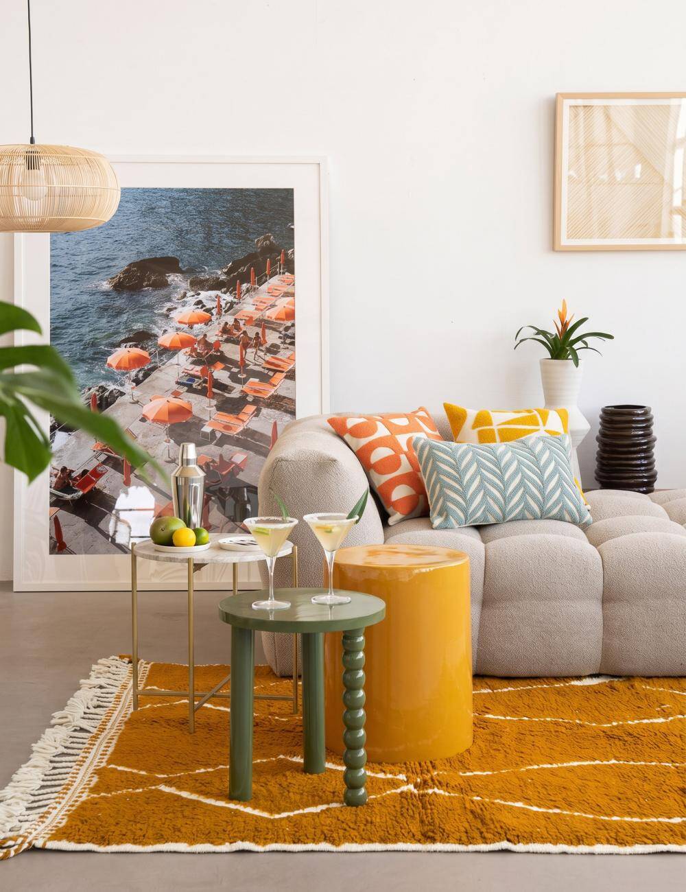 Mustard Yellow Rug - 156 x 125 cm