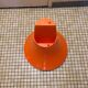 Vintage orange Tam Tam stool – Original stamp – 1970s