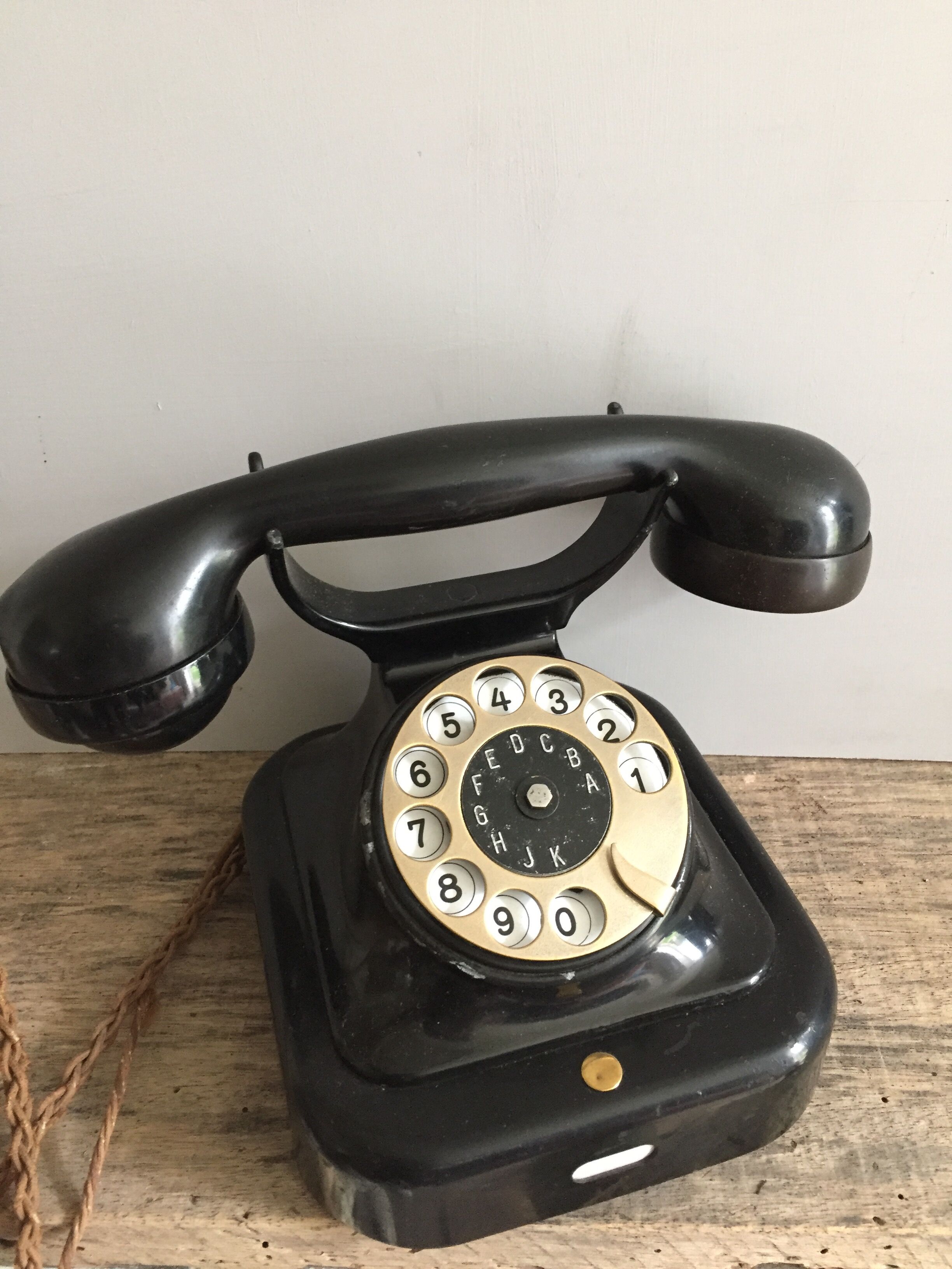 in the 1940s bakelite telephone