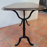 Table de bistrot ancienne dessus en chêne