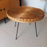Vintage wicker coffee table