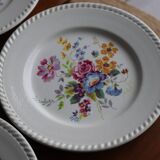 6 assiettes fleuries KG Lunéville