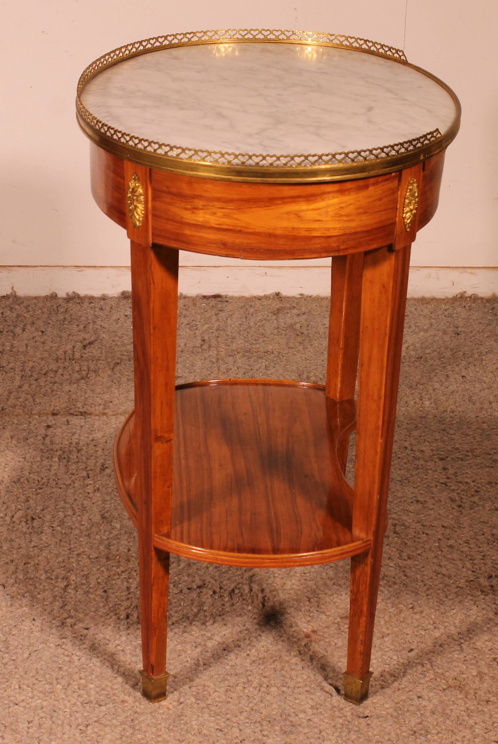 Louis XVI Rosewood Side Table With Writing Desk