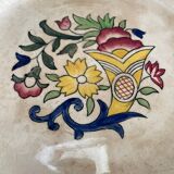 Large flat plate Longwy old Rouen