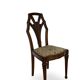 Ensemble de 6 chaises de salle à manger en noyer sculpté Art Déco, années 1920/1930
