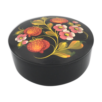 Khokhloma box in lashed wood, hand-painted - Russian crafts - 1960s