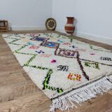 Handmade wool Berber rug 242 X 138 CM