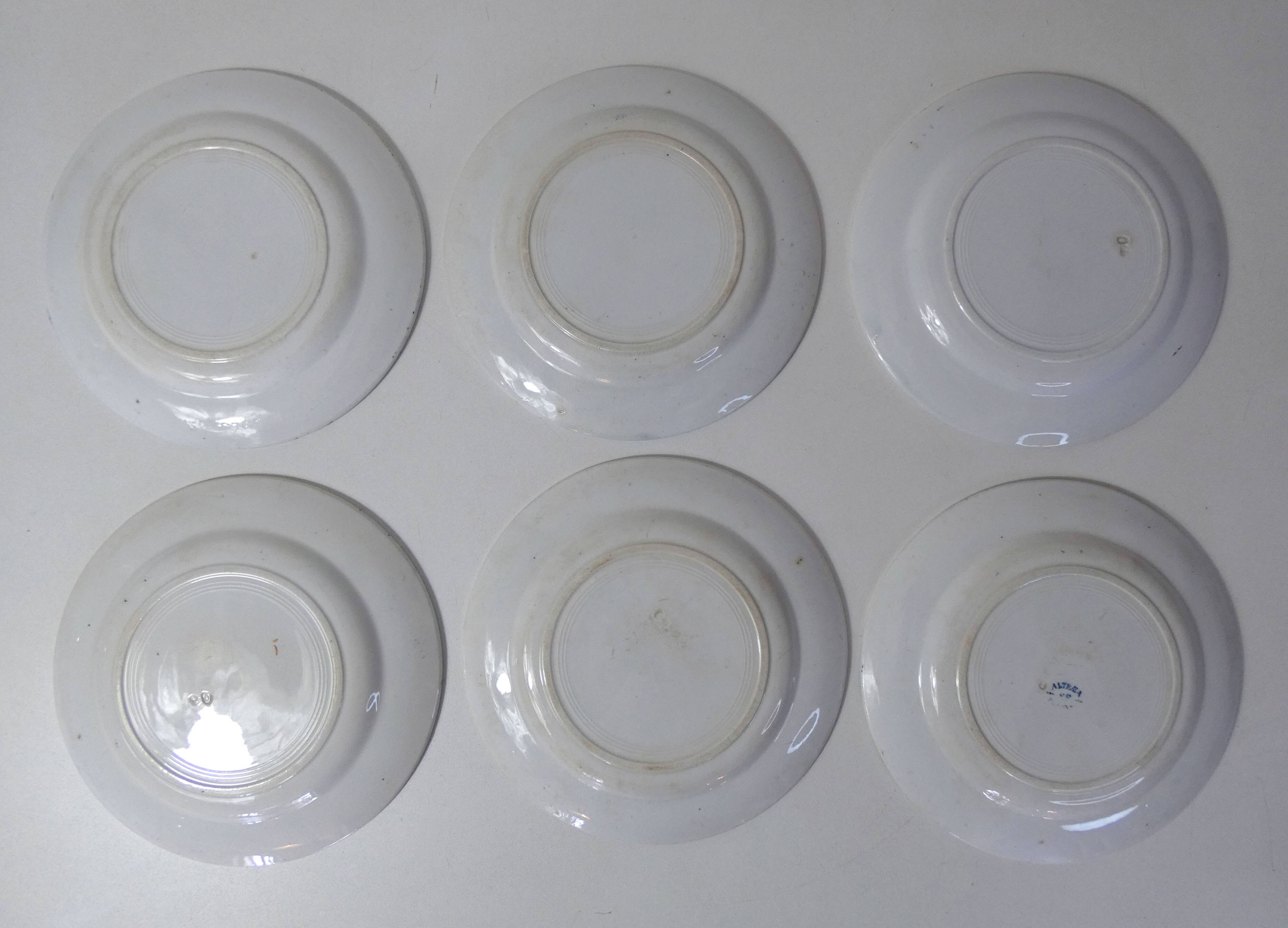 Iron earth 6 flat flower plates althaea