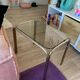 Small side coffee table 70 smoked glass