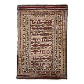 Tapis kilim afghan ethnique en laine fait main 203x135 cm