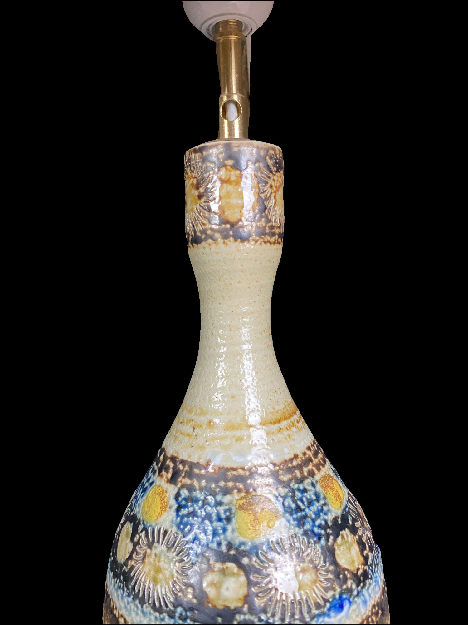 Lamp in sandstone jc Courjault 1970 keraluc