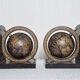 Pair of vintage world map bookends Italy