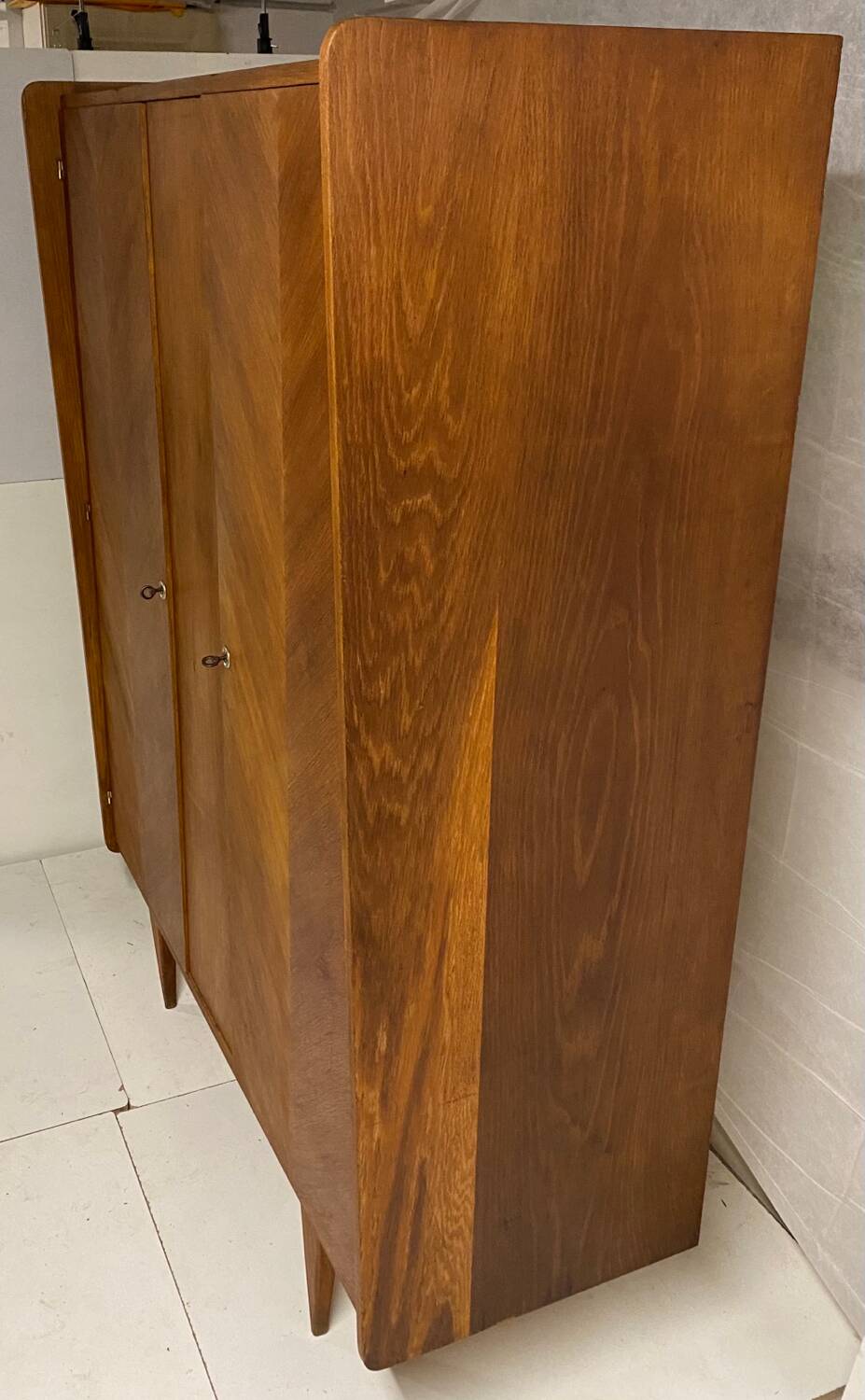 Vintage wardrobe with compass feet