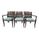 Suite de 6 fauteuils anglais en cannage