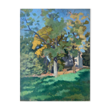 Table HST "The wooded garden" monogrammed JCE school Nabis