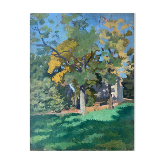 Table HST "The wooded garden" monogrammed JCE school Nabis