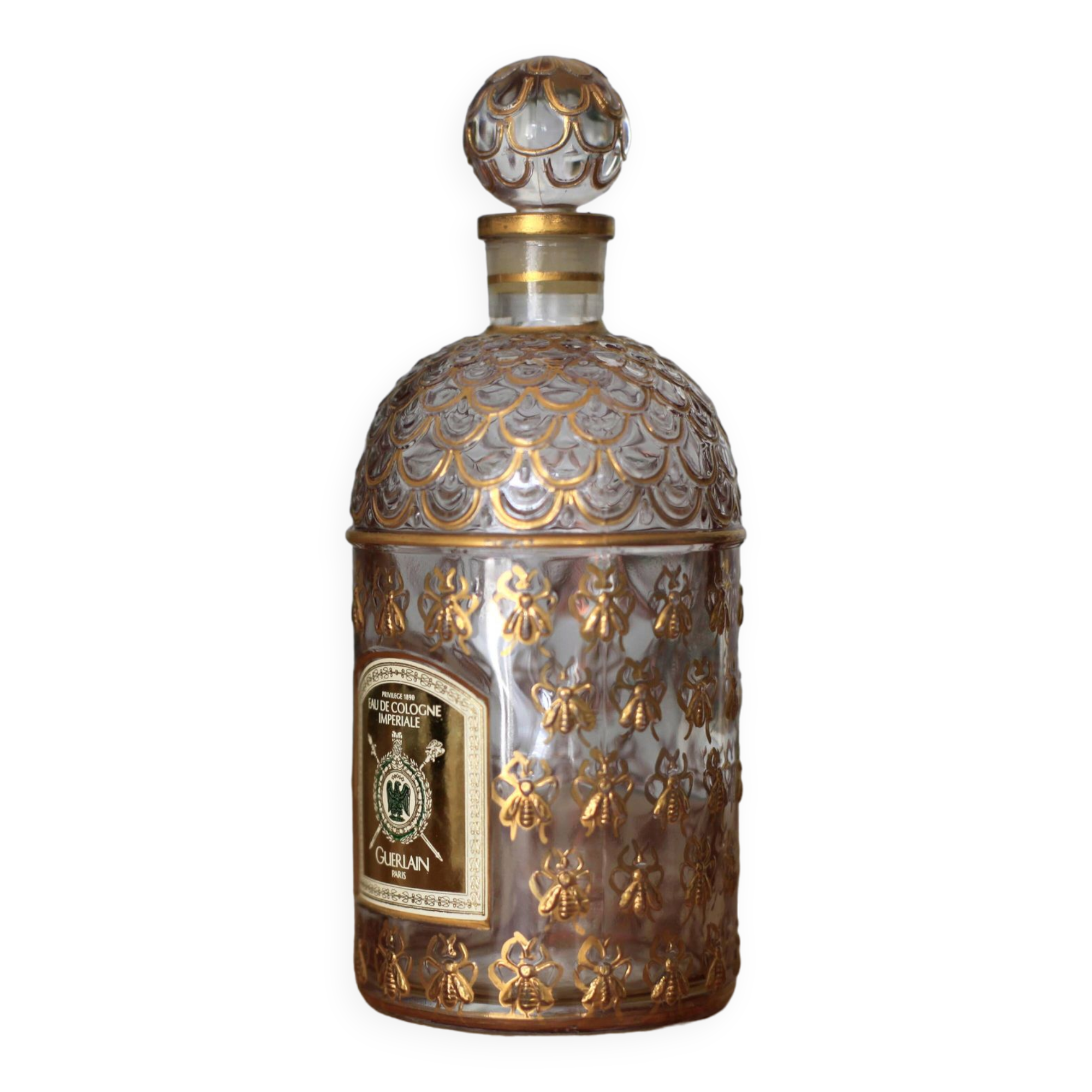 Flacon Guerlain abeilles dorées peint main