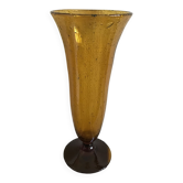 Bubble glass vase and breath of the famous glassworks of Biot sign