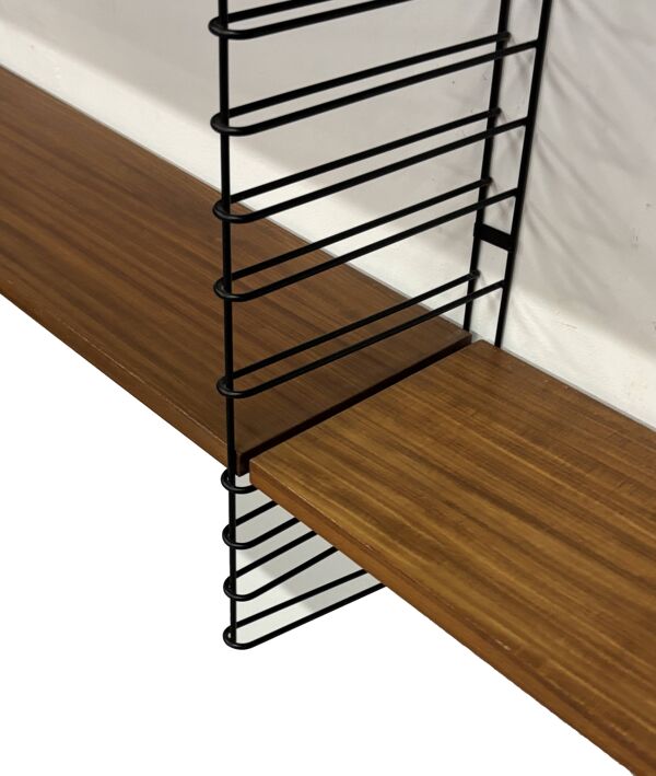 Étagère murale modulaire vintage XXL Tomado Holland en teck, design années 60