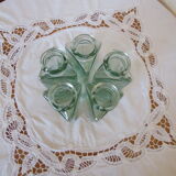 Lot of 5 triangular glass apothecary bottles