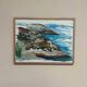Swedish oil on canvas "At the Shore" by B. Blocking, vintage & framed 51x39cm