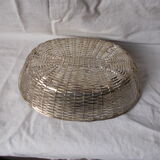 Silver metal table bread basket